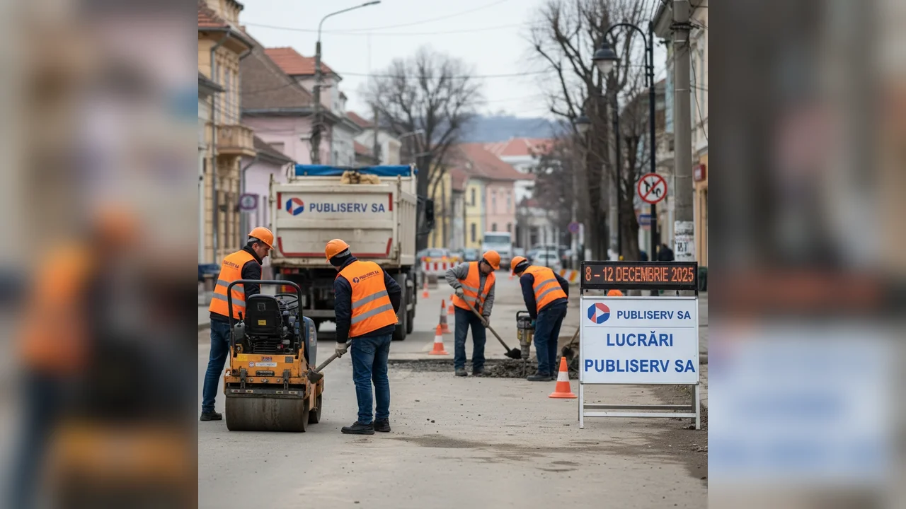 Programul lucrărilor Publiserv SA în Piatra-Neamț, 8 – 12 decembrie 2025
