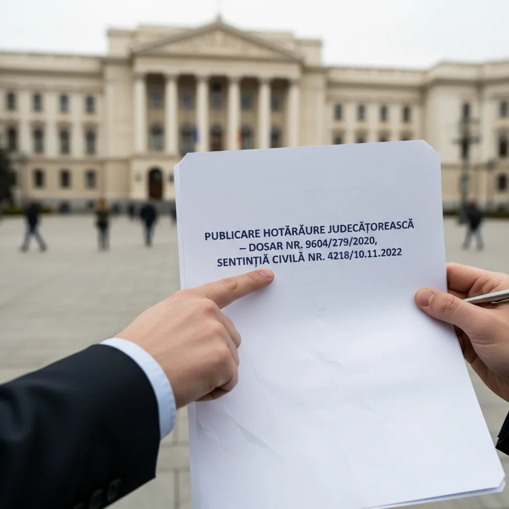 Publicare Sentință Civilă Dosar nr. 9604/279/2020 – Hotărâre Judecătorească nr. 4218/10.11.2022