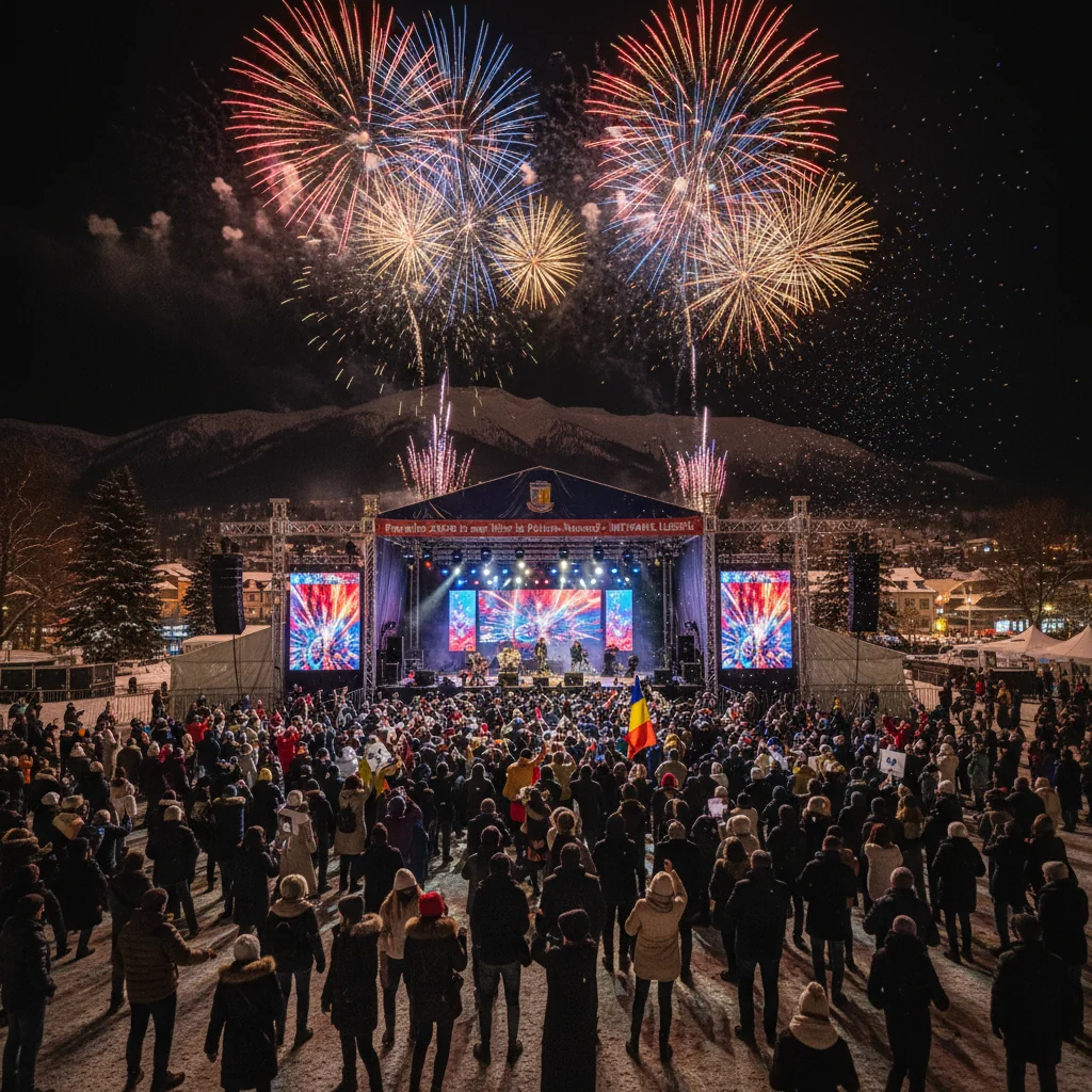 Revelion 2026 în aer liber la Piatra-Neamț, cu acces gratuit în Piața Ștefan cel Mare