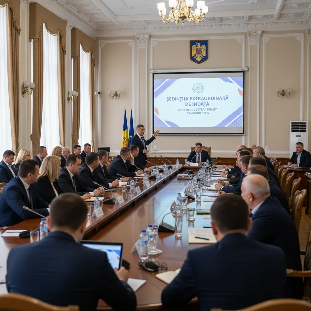 Ședință extraordinară de îndată a Consiliului Județean Neamț programată la Piatra Neamț pe 13 ianuarie 2026