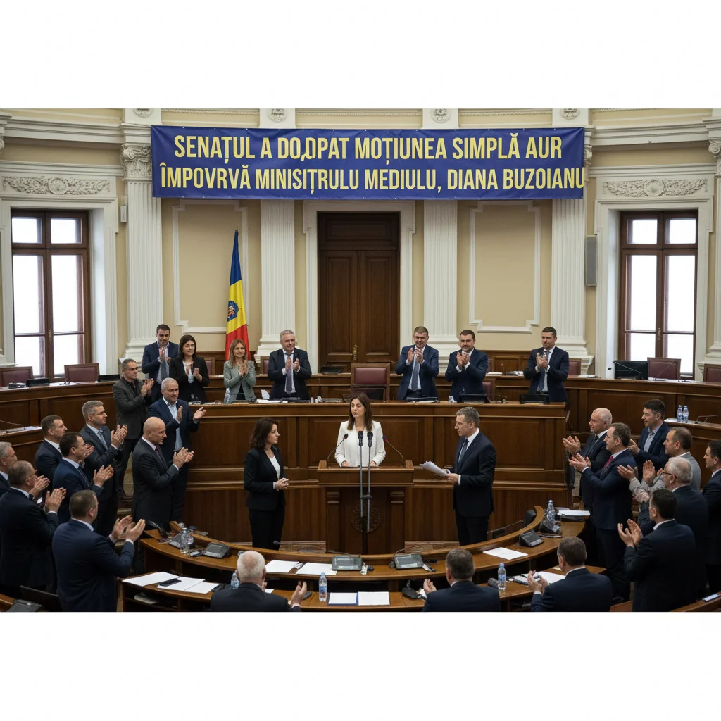 Senatul aprobă moțiunea simplă AUR împotriva ministrului Mediului, Diana Buzoianu