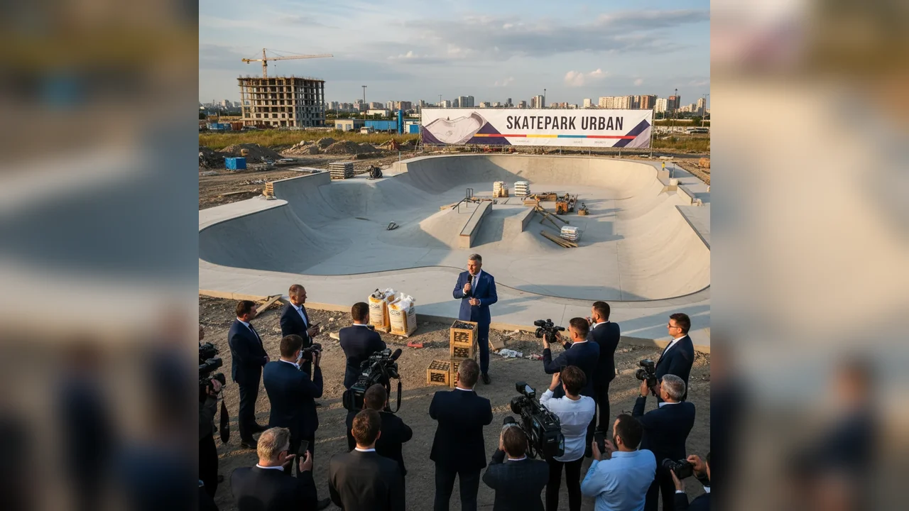 Skateparkul, finalizat în proporție de 70% sub actuala administrație – Declarațiile lui Niță în conferința de presă
