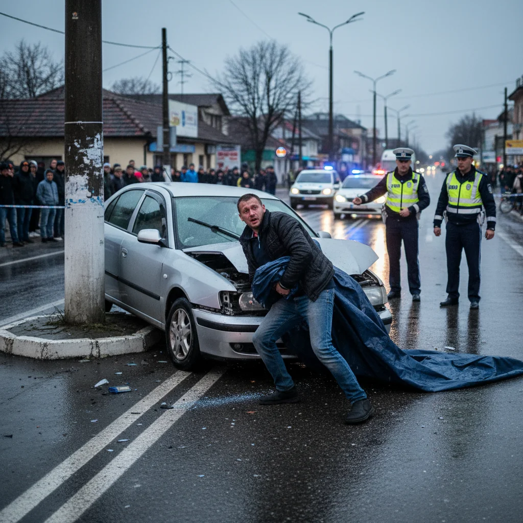 Șofer băut implicat într-un accident în Piatra-Neamț ar fi încercat să își ascundă responsabilitatea