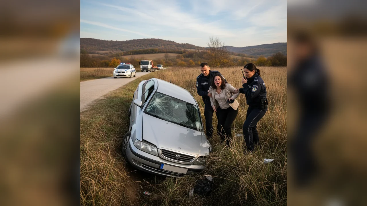 Șoferiță din Neamț a parcat mașina în șanț și a refuzat testele biologice după ce a consumat excesiv alcool