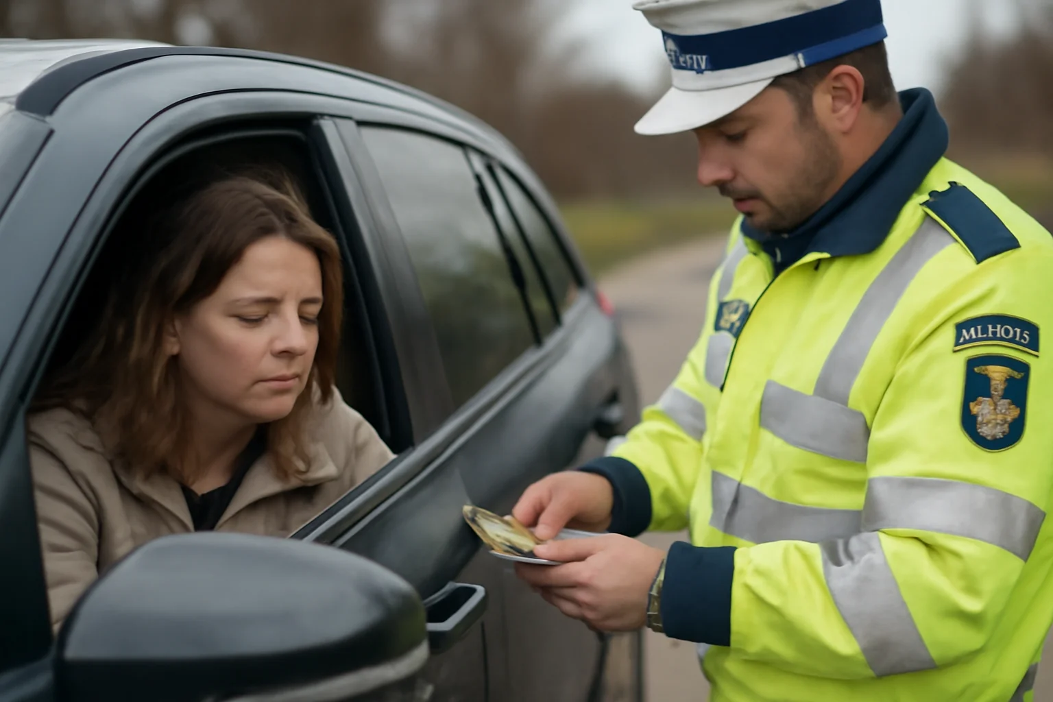Șoferiță oprită în trafic în Neamț, depistată sub influența alcoolului și acuzată că a încercat să ofere mită polițiștilor