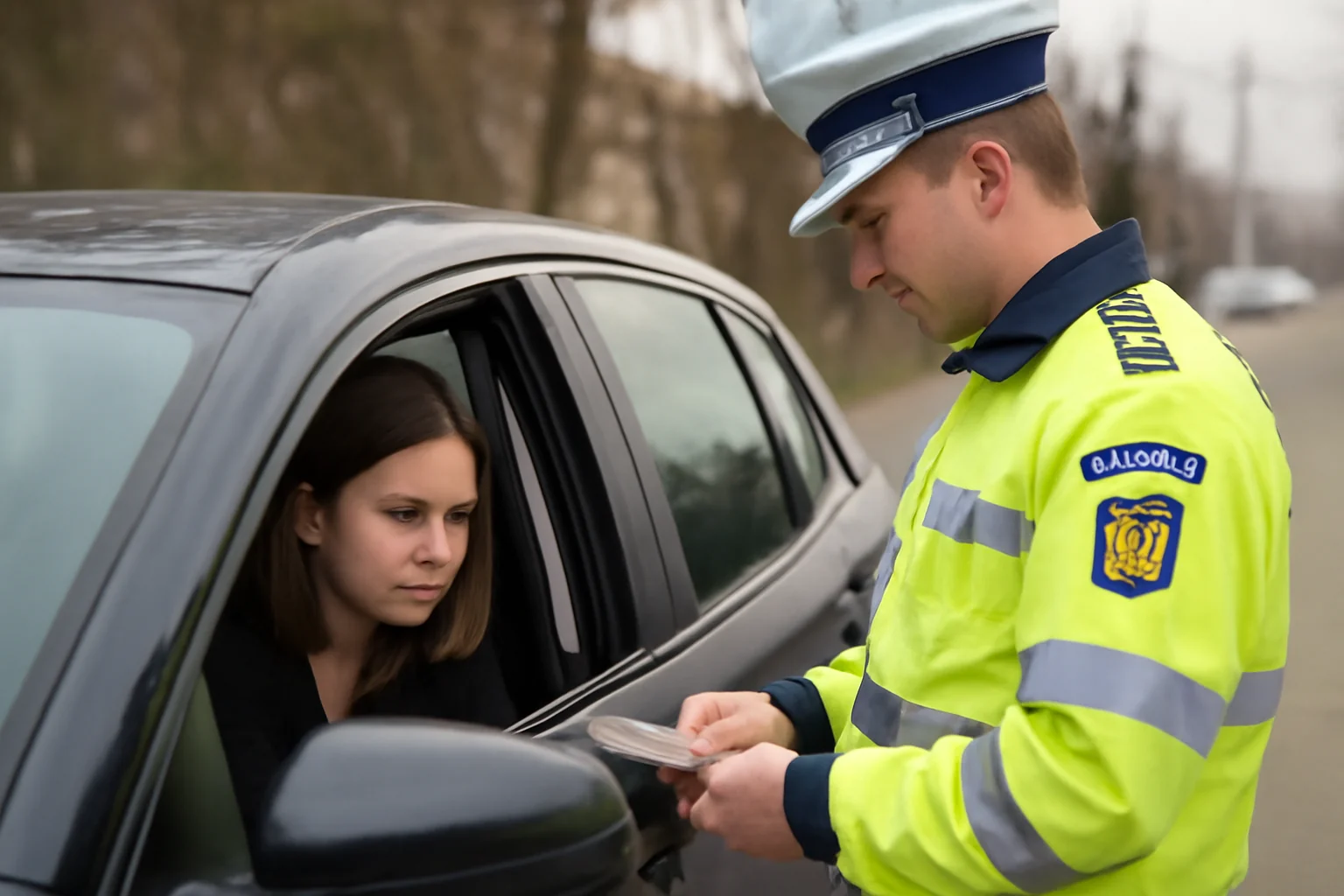 Șoferiță oprită în trafic la Piatra Neamț, depistată cu permisul suspendat