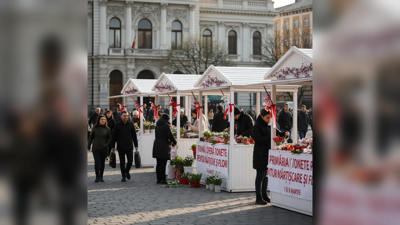 Spații comerciale temporare pentru mărțișoare și flori disponibile în Piatra Neamț