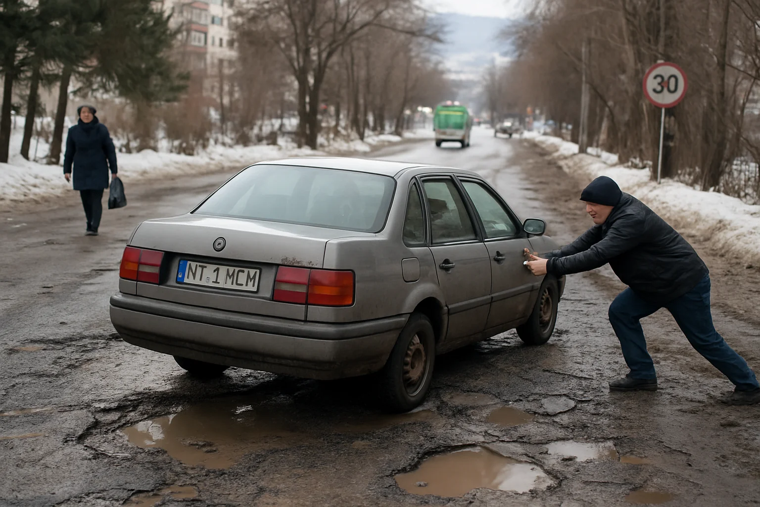 Starea infrastructurii rutiere în Piatra Neamț în februarie 2026