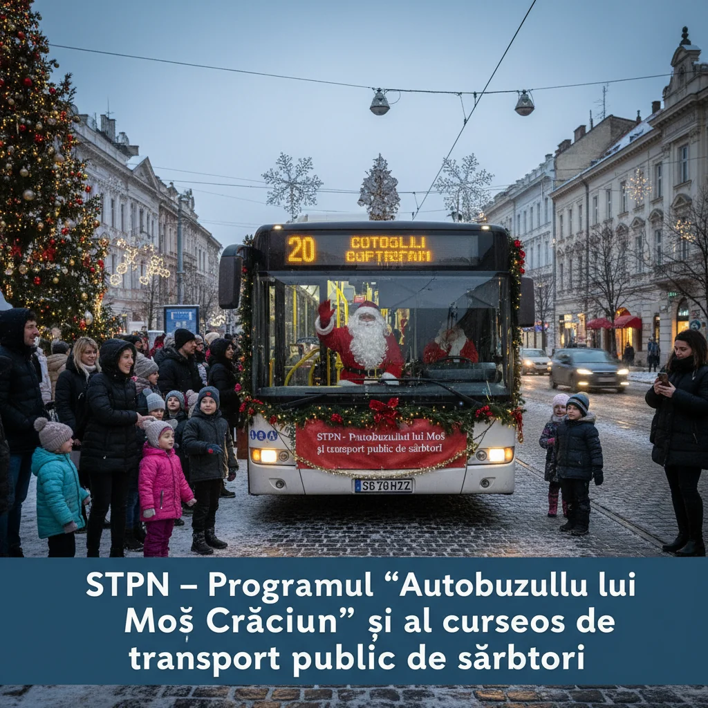 STPN – Programul autobuzului special de Crăciun și cursele de transport public în perioada sărbătorilor
