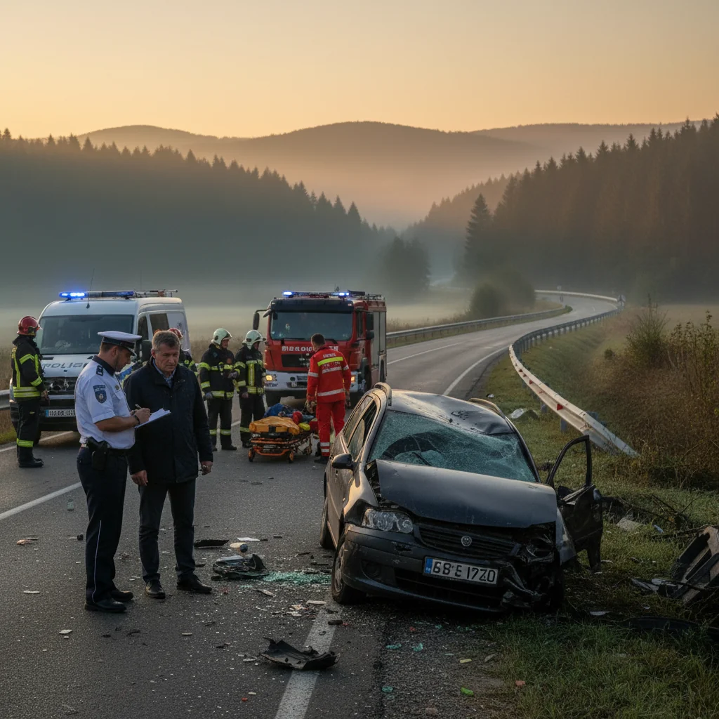 Tânăr de 19 ani moarte într-un accident rutier violent spre dimineață