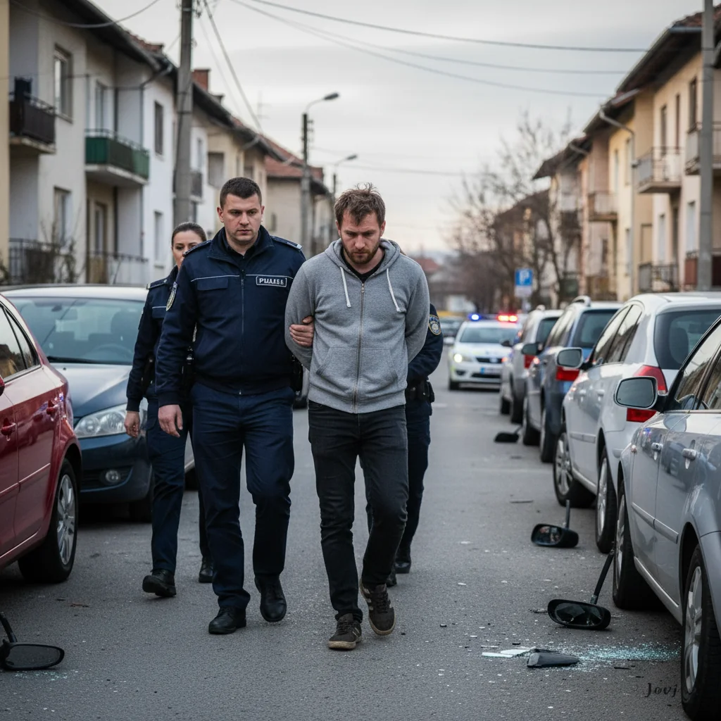 Tânăr de 35 de ani din Neamț, arestat pentru vandalizarea oglinzilor mai multor autoturisme