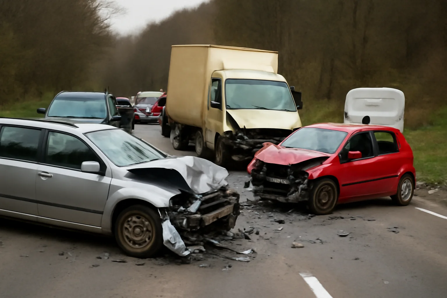 Trafic perturbat lângă Piatra Neamț după un accident rutier cu patru vehicule între Dochia și Mărgineni