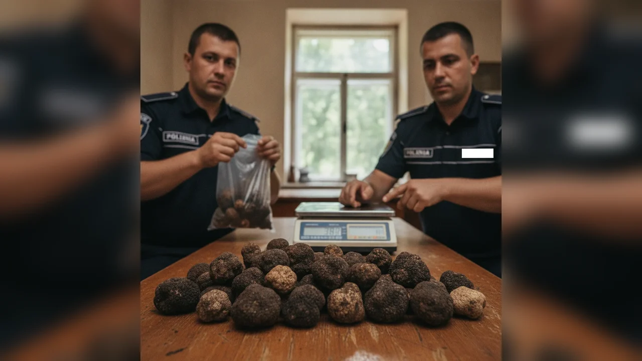Trufe de 3 kg, confiscate de polițiști la Tazlău, Neamț