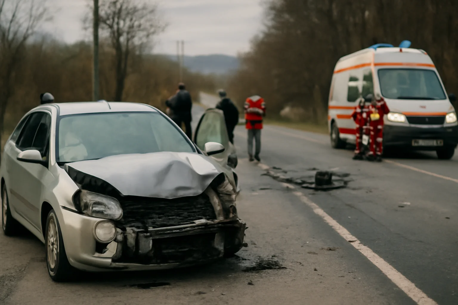 Val de cinci accidente rutiere într‑o zi pe șoselele din județul Neamț